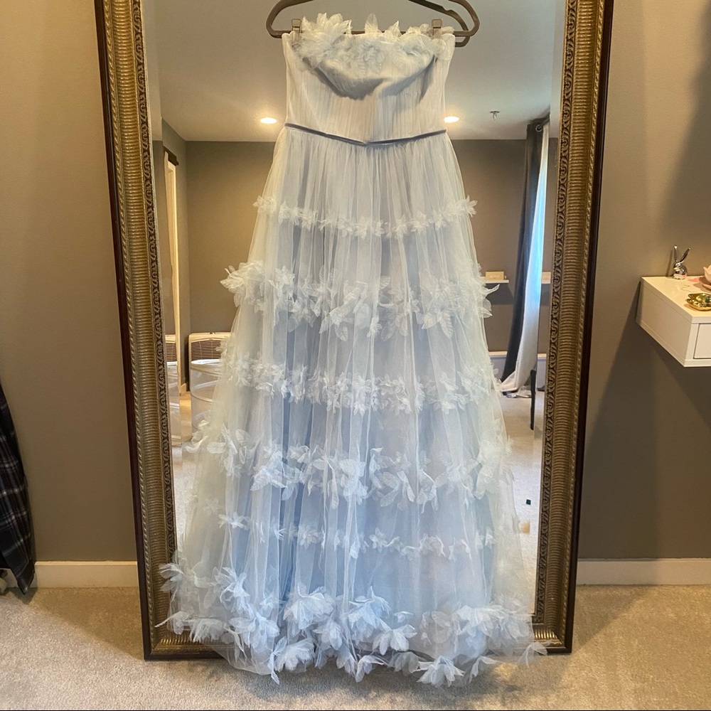 Marchesa Notte 3D Floral Tulle Ballgown NWT